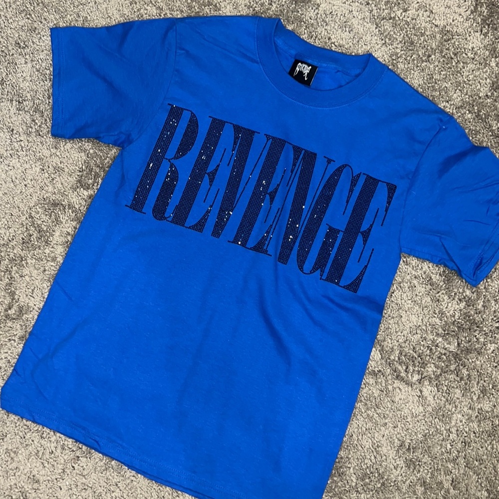 Royal Blue Rhinestone Revenge Tee